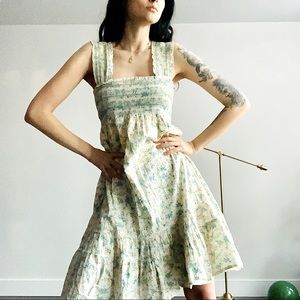 Babydoll Bohemian Dress in Floral Print